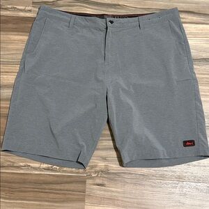 Pelagic Shorts Mens 40 Hybrid Fishing Performance Gray Stretch Blue Beach Mako